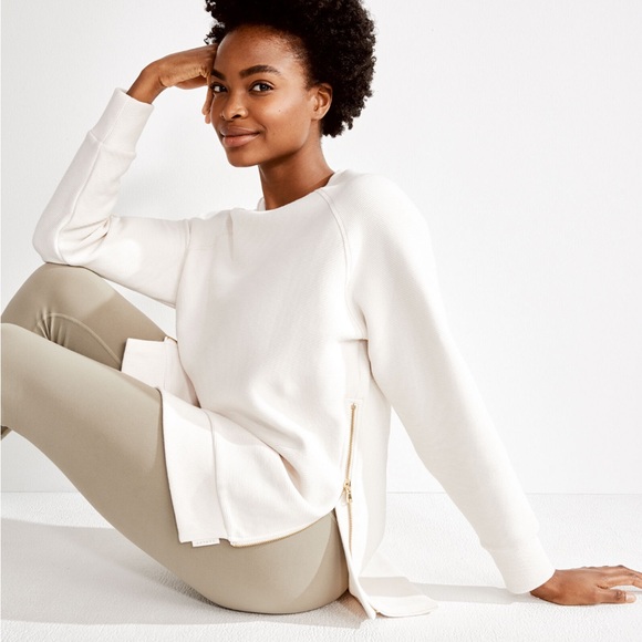 Varley Cream Ribbed Sweater - Picture 3 of 11